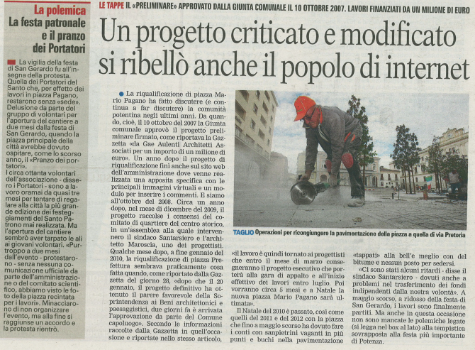 Gazzetta 19.09.2012 - Potenza Piazza Prefettura 